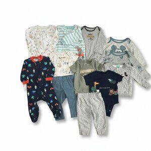Lot of 12 baby boy clothes Size 6-9 months, 9 months, Carter's,Disney baby